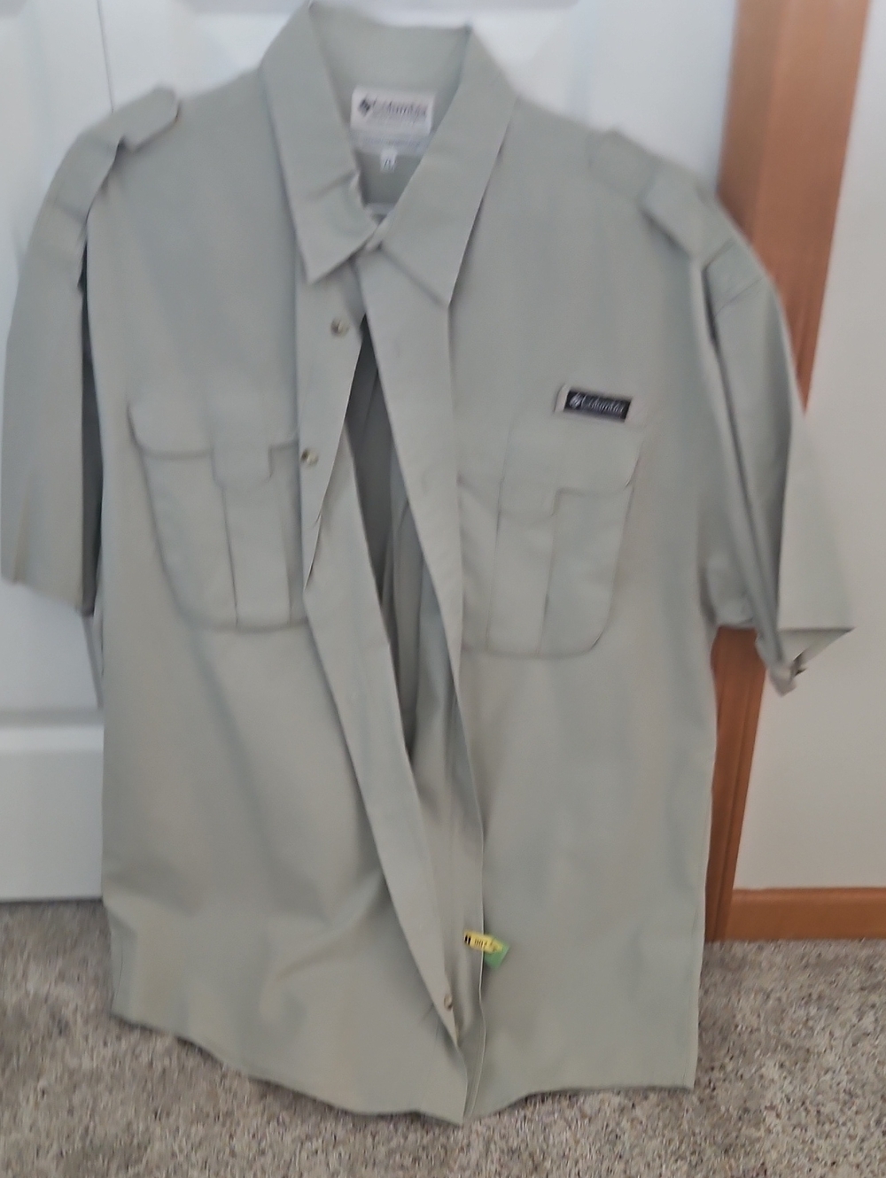 Columbie Men's Short-Sleeve Utility Work Shirt - Light Gray